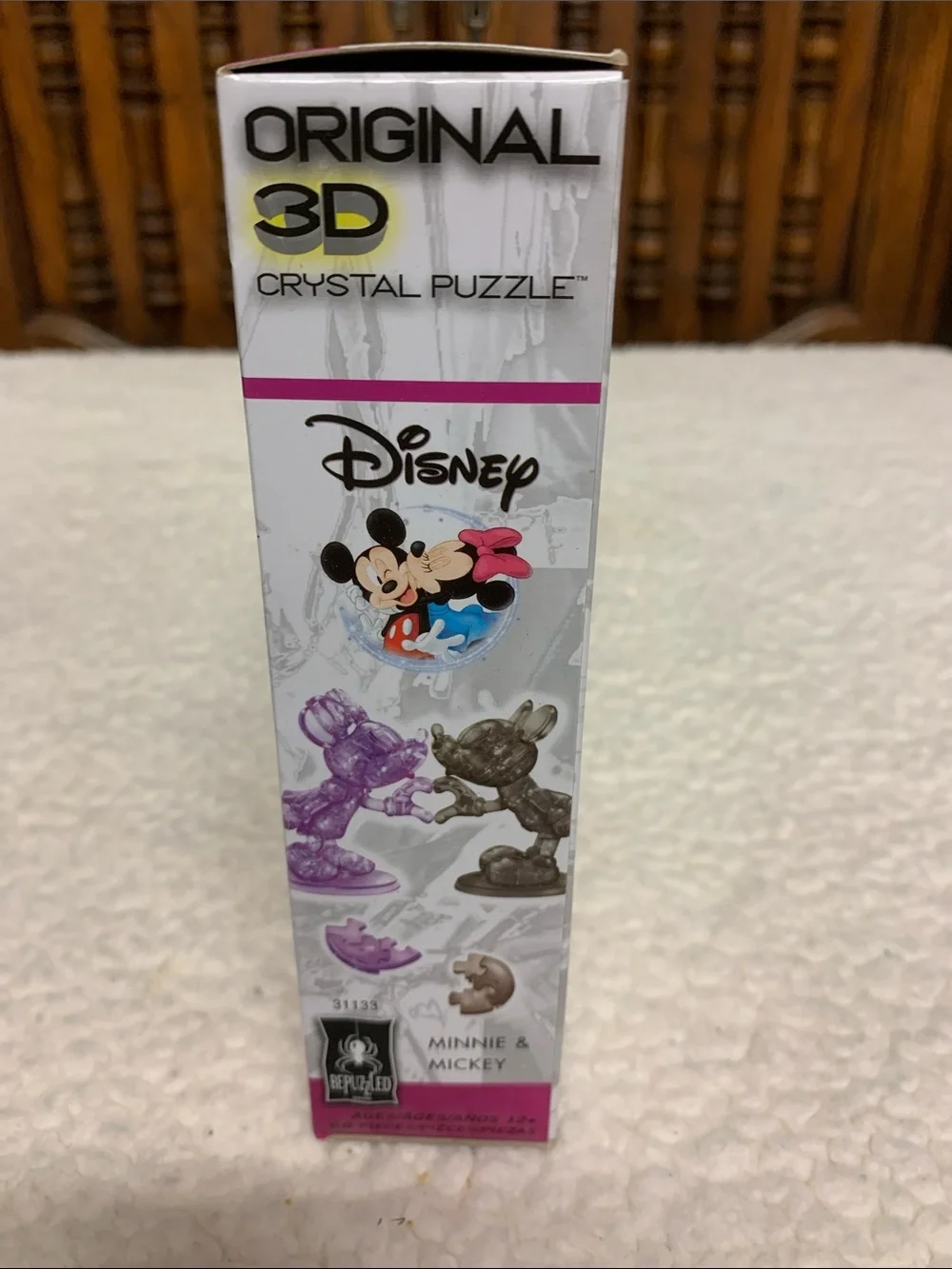 Disney Minnie & Mickey Mouse kissing 3D Crystal Puzzle Bedazzled NEW Love sign